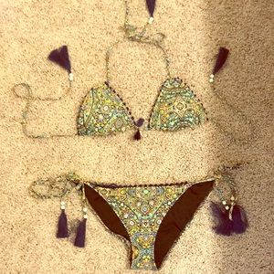Hot Victoria Secret boho bikini with tassels